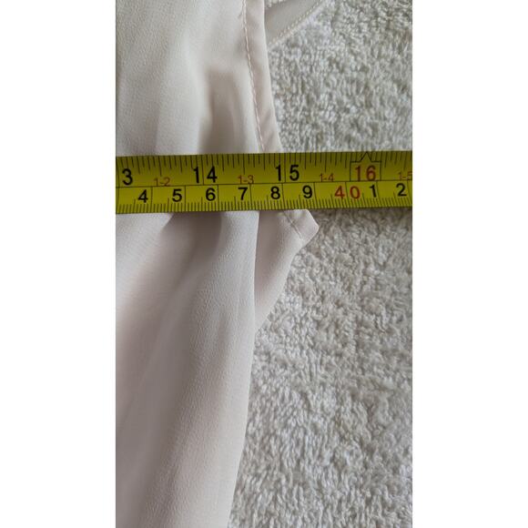 Blue and White Floral Dress, Sheer, Flowy, Dainty, Artsy, Adult Size Small - Picture 7 of 7